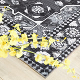 Machine Washable Designer Rug -  Charcol