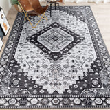 Machine Washable Designer Rug -  Charcol