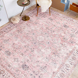 Machine Washable Designer Rug -  Dusty Pink