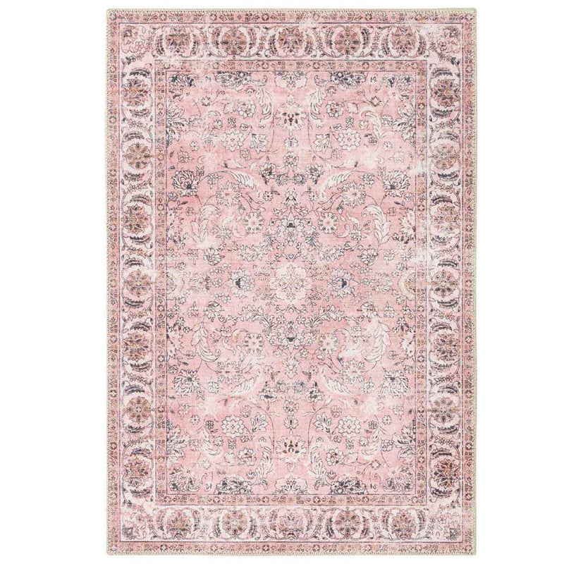 Machine Washable Designer Rug -  Dusty Pink