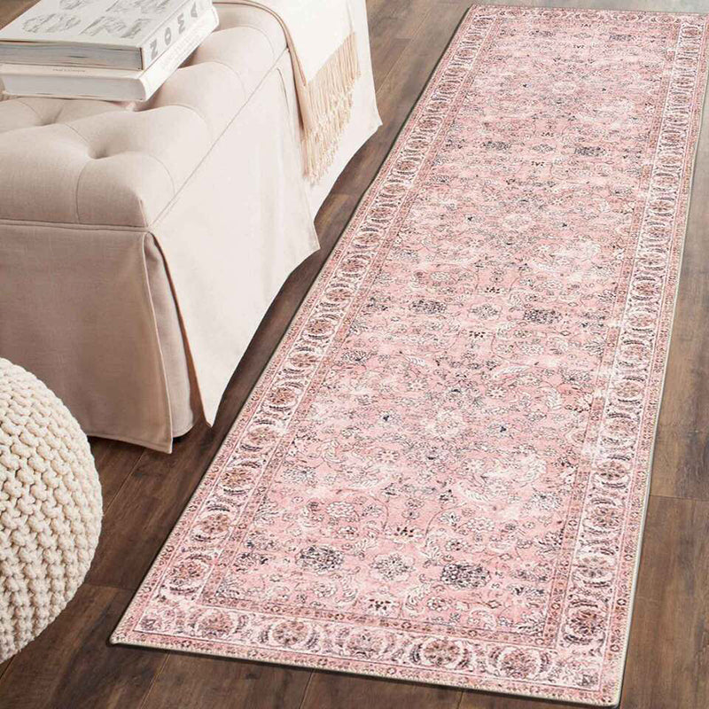 Machine Washable Designer Rug -  Dusty Pink