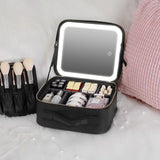 Travel Makeup Organizer With LED Mirror