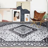 Machine Washable Designer Rug -  Charcol