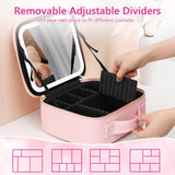 Travel Makeup Organizer With LED Mirror