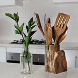 Premium Eco-Friendly Teak Wooden Kitchen Utensil Set (9PCS)